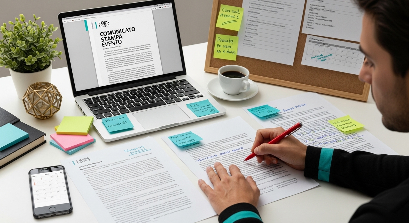 scrivere comunicato stampa evento