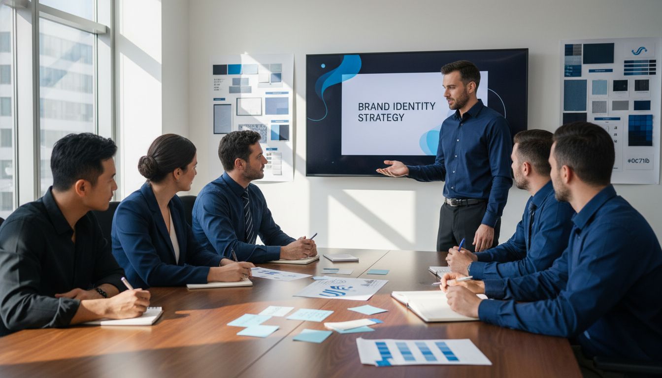 team branding strategy meeting