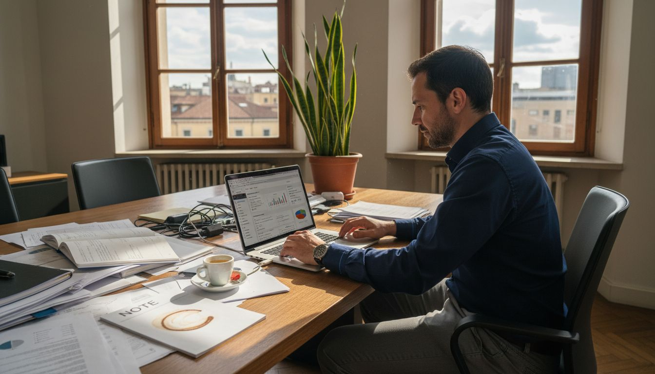 Un responsabile sta analizzando la dashboard delle attività di link building per la SEO.