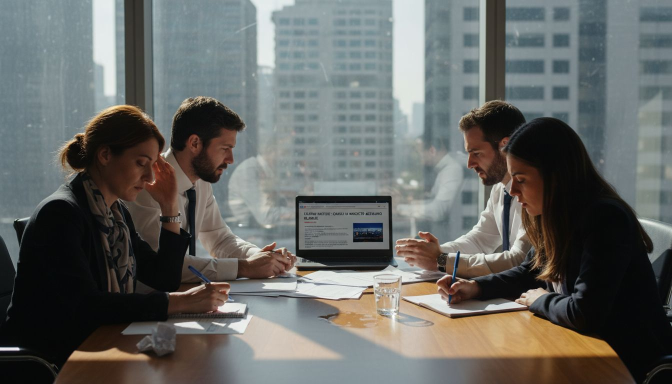 Il team si è riunito in ufficio per affrontare la situazione di emergenza.