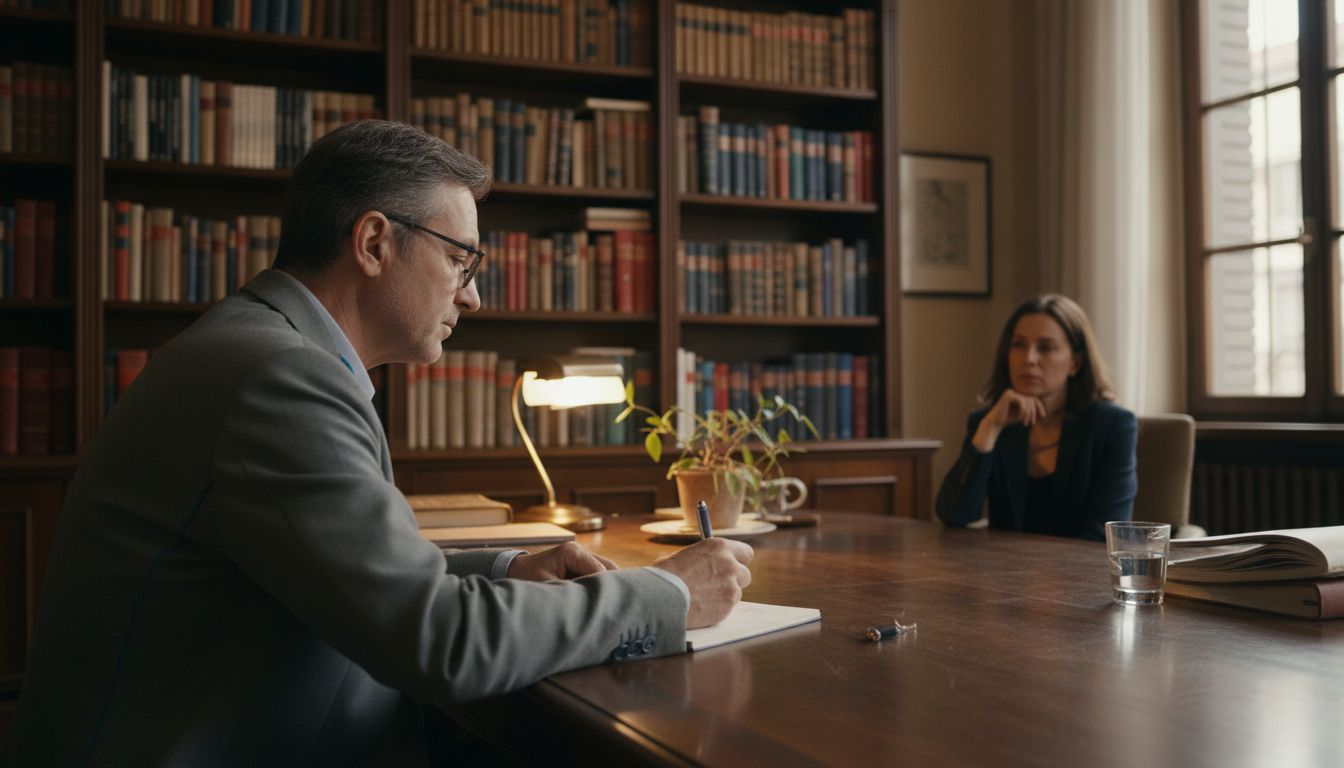 Psicologo che accoglie un paziente durante una seduta in studio